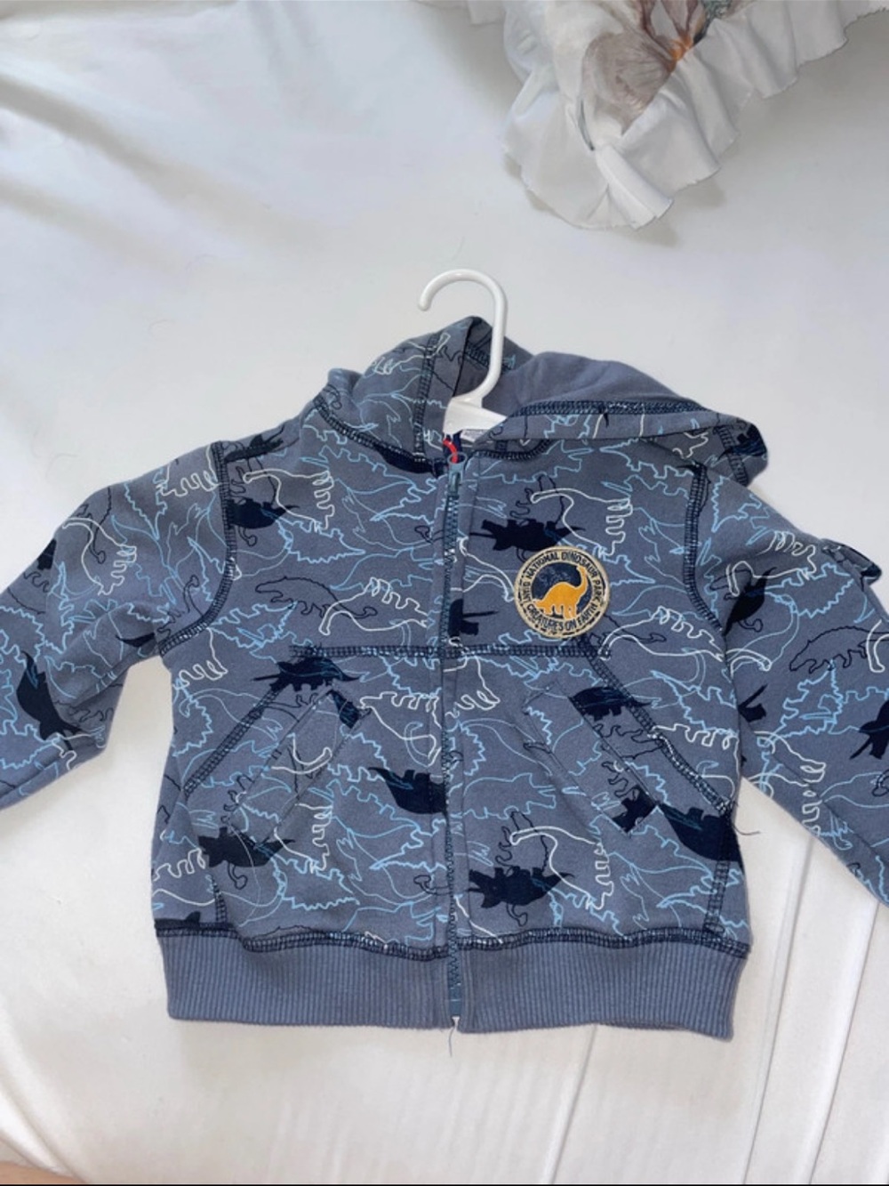 Children's Blue Dinosaur Zip Hoodie
